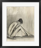 Framed Sumi-e Figure III