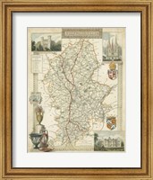 Framed Map of Staffordshire