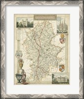 Framed Map of Staffordshire