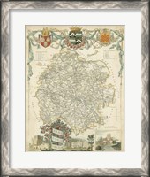 Framed Map of Herefordshire