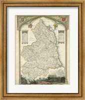 Framed Map of Northumberland