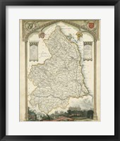 Framed Map of Northumberland