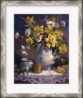 Framed Daffodils and Lace