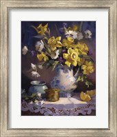 Framed Daffodils and Lace
