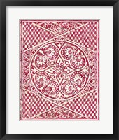 Woodcut in Red II Framed Print