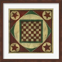 Framed Antique Checkers