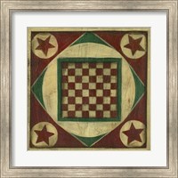 Framed Antique Checkers