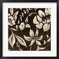 Coffee and Cream Brocade II Framed Print