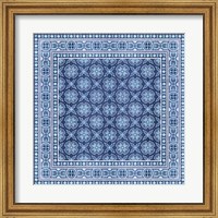 Framed Italian Mosaic in Blue I
