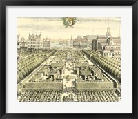 Formal Garden View III Framed Print