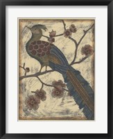 Embroidered Pheasant II Framed Print