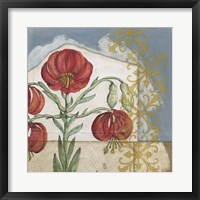 Vintage Lilies I Framed Print