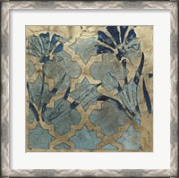 Framed Stained Glass Indigo II