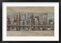 Silver Skyline I Framed Print