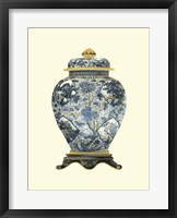 Framed Blue Porcelain Vase II