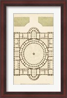 Framed Antique Garden Plan III