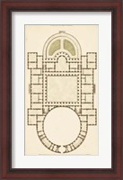 Framed Antique Garden Plan IV