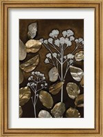 Framed Gilded Leaf Collage I
