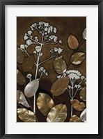 Gilded Leaf Collage II Framed Print