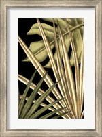 Framed Rustic Tropical Leaves IV