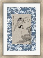 Framed Asian Crane Panel I