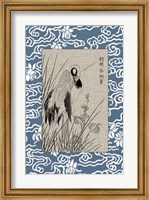 Framed Asian Crane Panel II