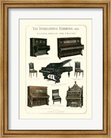 Framed Pianos, Organ & Chairs 1876