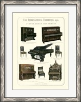 Framed Pianos, Organ & Chairs 1876