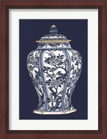 Framed Blue & White Porcelain Vase II