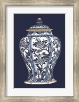Framed Blue & White Porcelain Vase II