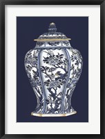 Framed Blue & White Porcelain Vase II