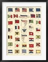 Framed Flags of All Nations I