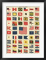 Framed Flags of All Nations III
