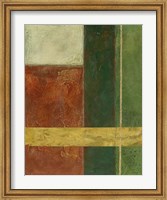 Framed Red, Green, Gold I