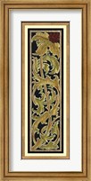 Framed Sienna Woodcut Panel II