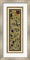 Framed Sienna Woodcut Panel II