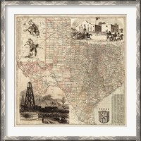 Framed Map of Texas