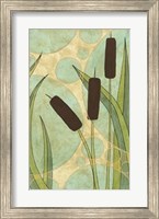 Framed Tranquil Cattails III