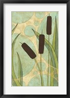 Framed Tranquil Cattails III
