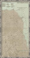 Framed Tinted Map of San Francisco