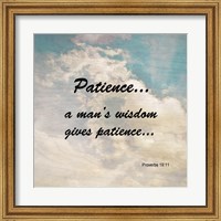Framed Patience Proverbs 19:11 Against the Sky