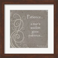 Framed Patience Quote