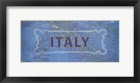 Framed Vintage Sign - Italy
