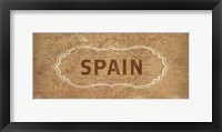 Framed Vintage Sign - Spain
