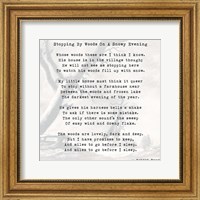 Framed Stopping By Woods On A Snowy Evening - Robert Frost