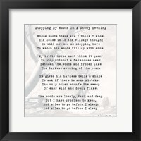 Framed Stopping By Woods On A Snowy Evening - Robert Frost