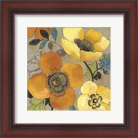 Framed Yellow and Orange Poppies I