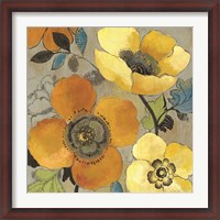 Framed Yellow and Orange Poppies I