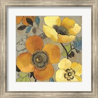 Framed Yellow and Orange Poppies I