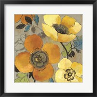 Yellow and Orange Poppies I Framed Print